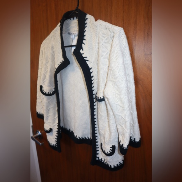 Cabi Socialite Cream Open Cardigan Thick Cotton Textured Knit SIZE MEDIUM - Picture 2 of 6